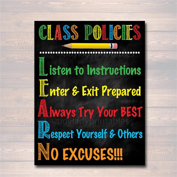 Classroom  Policies